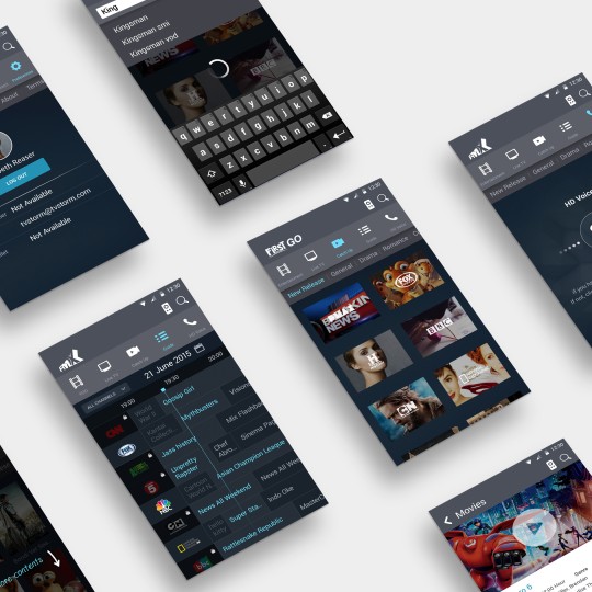 인도네시아 IPTV 글로벌 모바일 UI